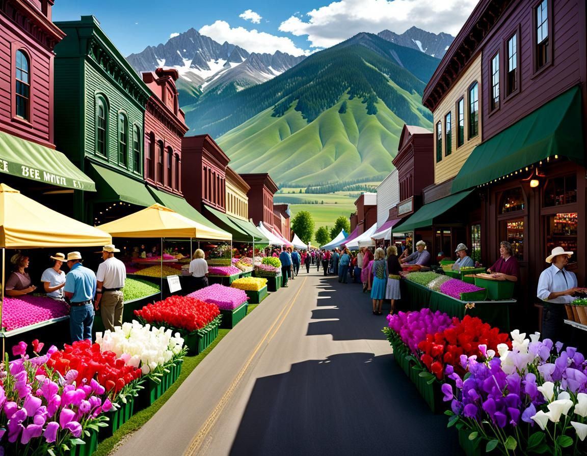 Bozeman Montana's Sweet Pea Festival: Matte Painting