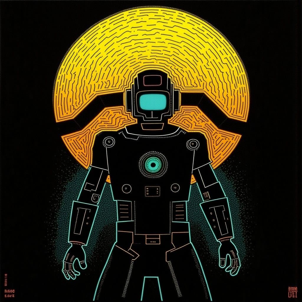 Moody Golden Hour: Brother Mecha Bots