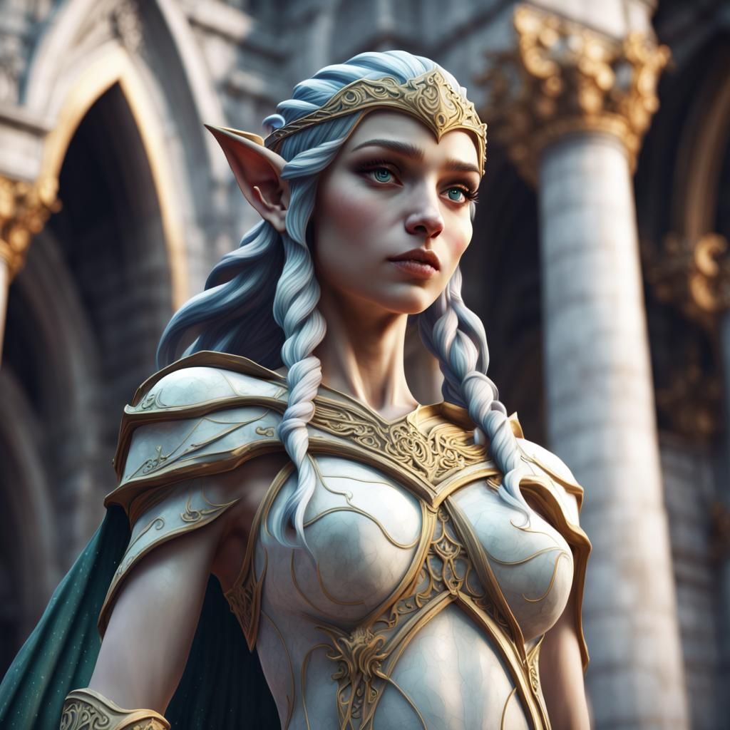Elf girl statue