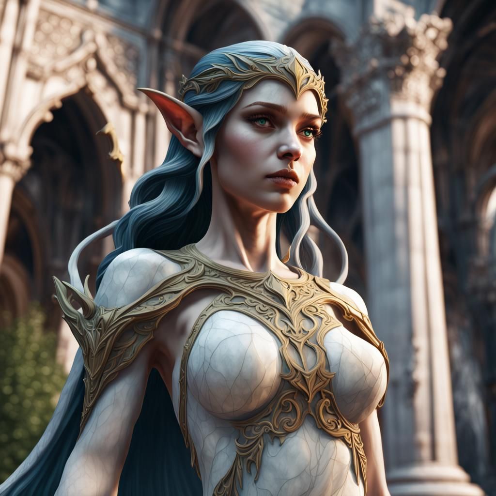 Elf girl statue