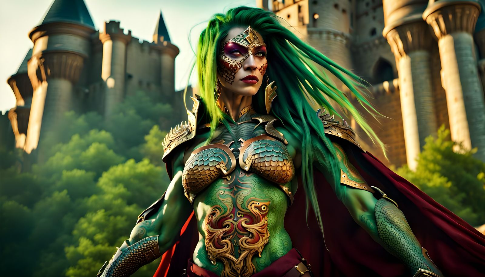 Warrior Lizard Woman