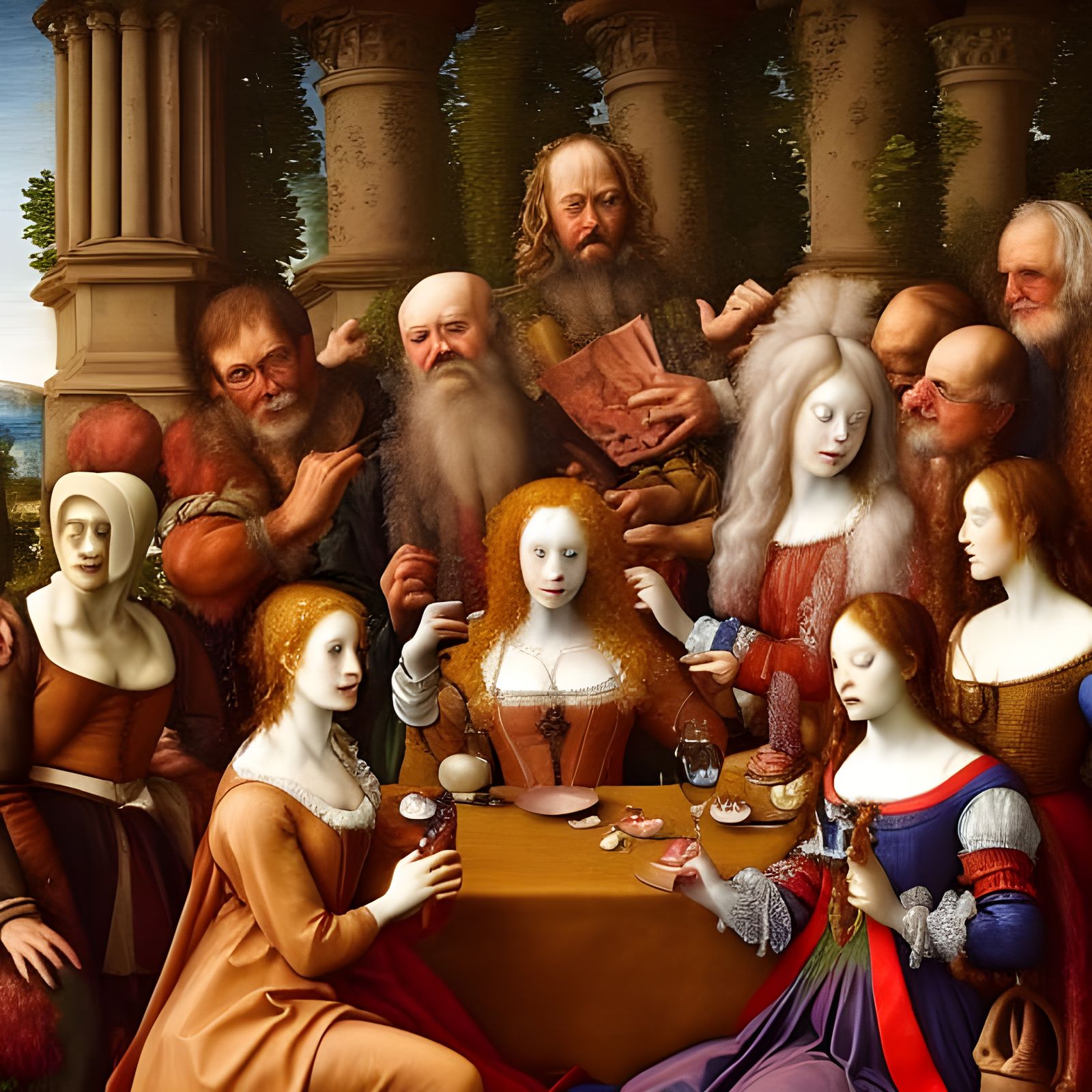 Renaissance Social Gathering: A Masterpiece of Light