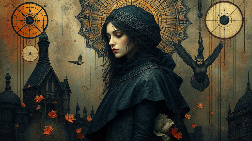 Surrealistic Heavy Metal Dreamscape in Impasto Style