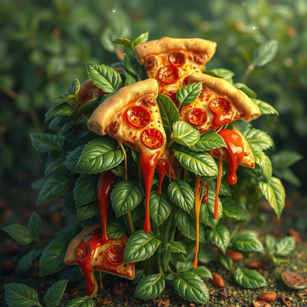 Vibrant Pizza Bush Blooms with Cheesy Delights