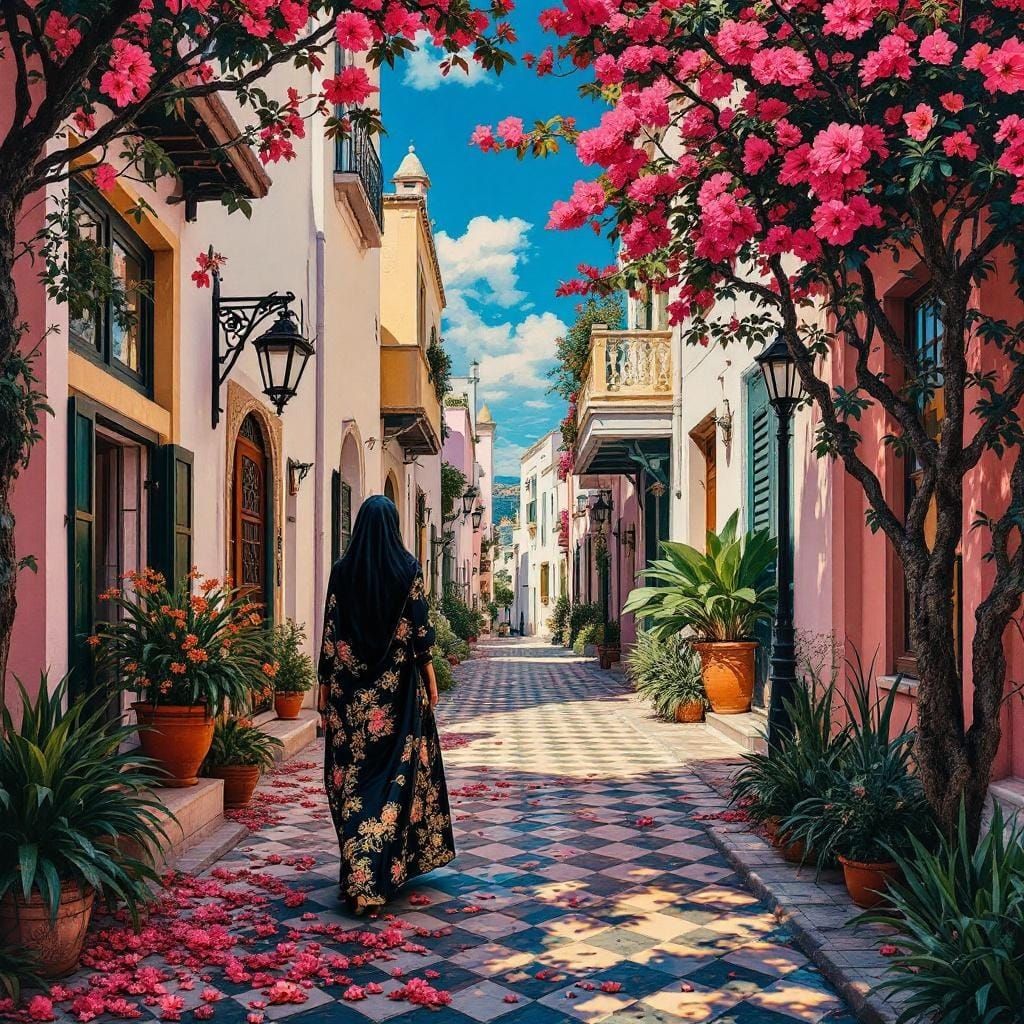 Baroque Pop Art with Ottoman Pattern Integration