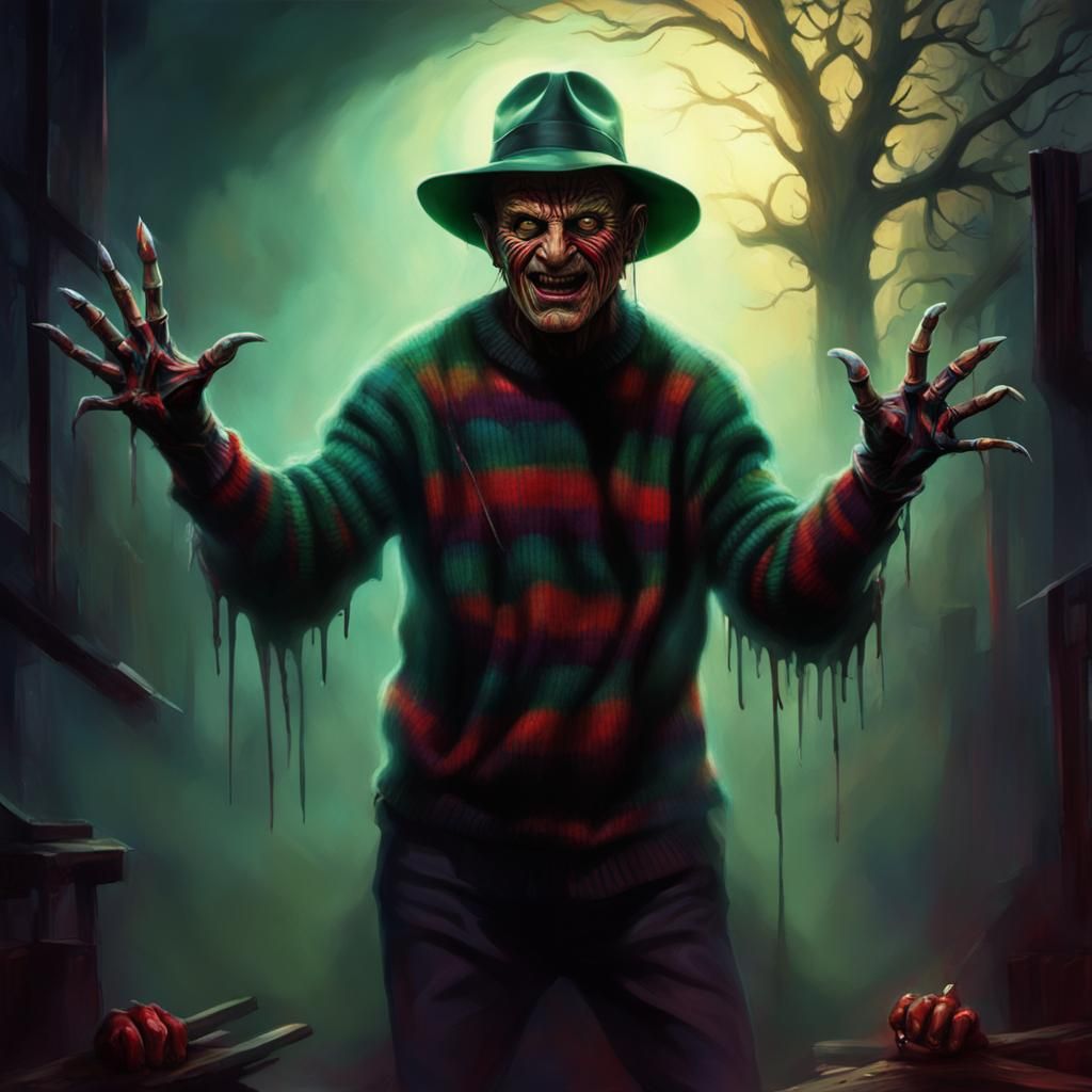 Freddy Krueger Hyperrealistic Concept Art with Razor Glove