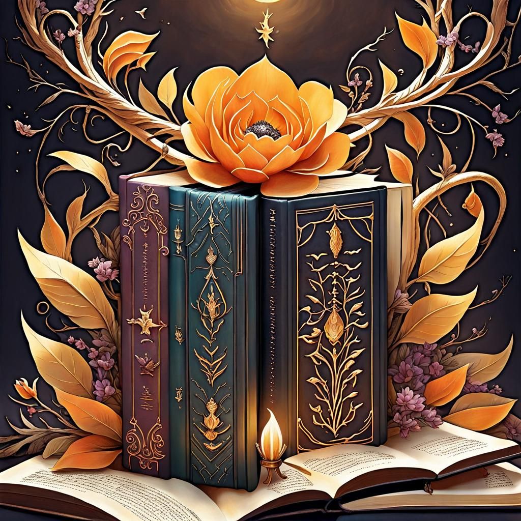 Bibliophilic Book Wards Off Beasts with Blossoms