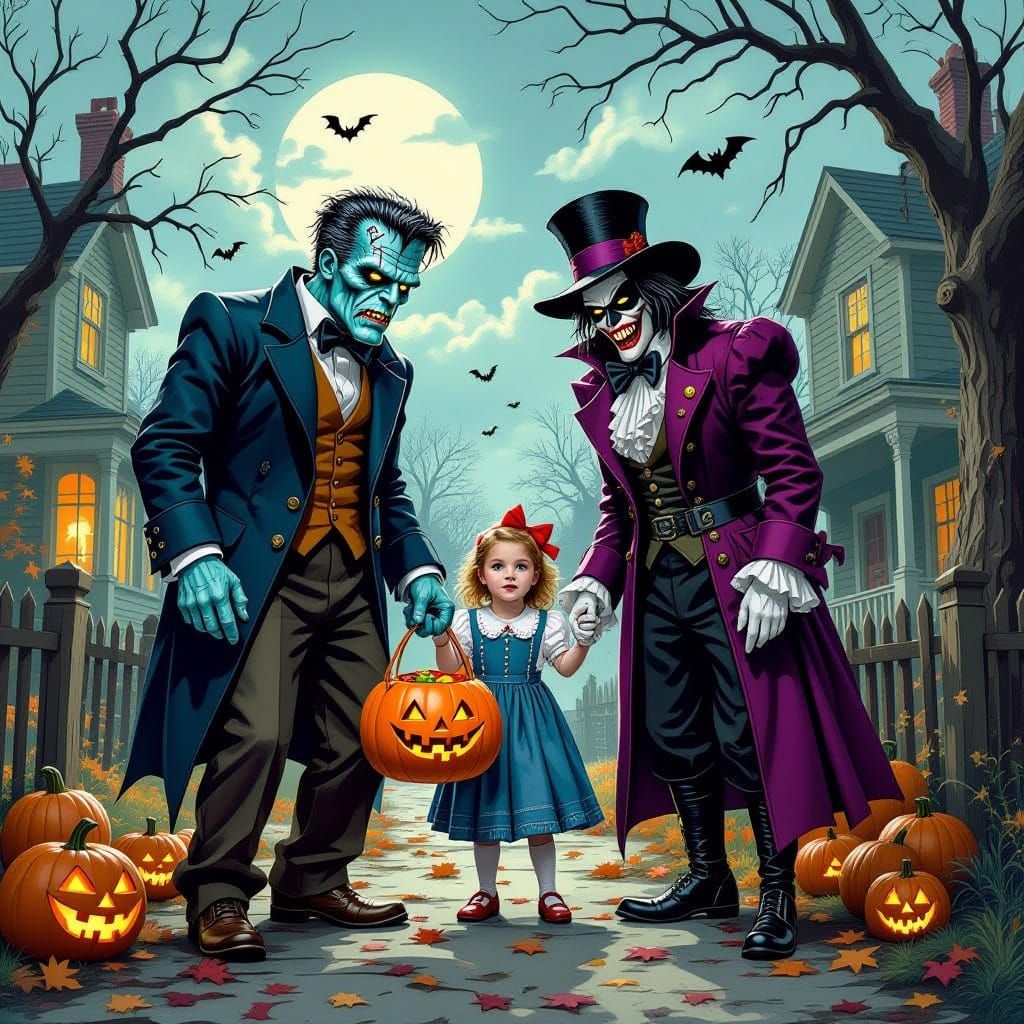 Halloween Monsters Trick-or-Treating