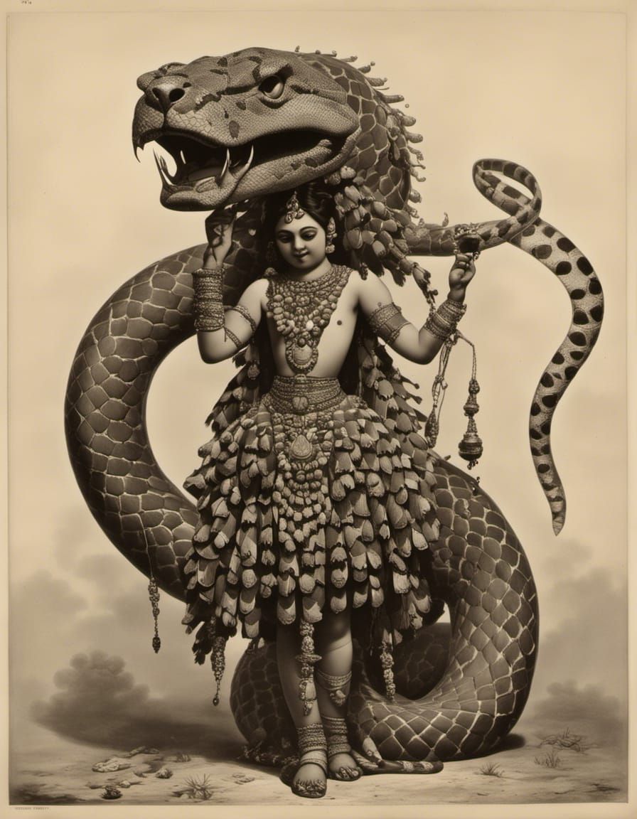 Indian Cobra Dancer in Traditional Style