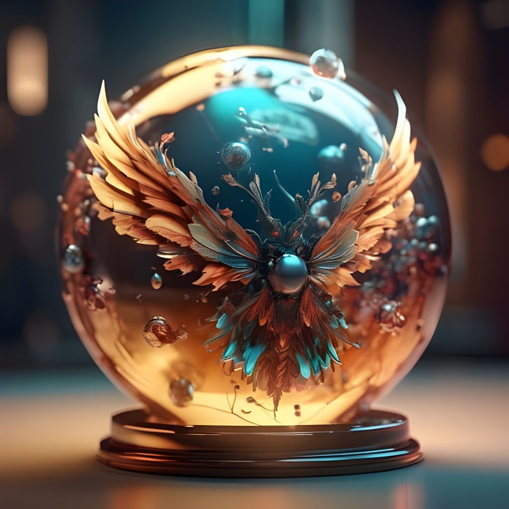 Glowing Protector Sphere Generated by AI