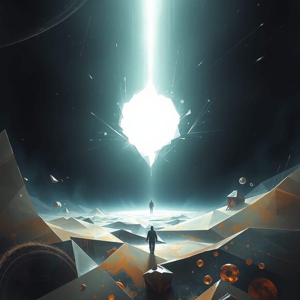 Abstract Cosmic Void with Fractured Light