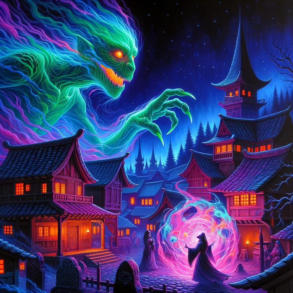 Medieval Fantasy Village Haunted by Malevolent Entity in a V...