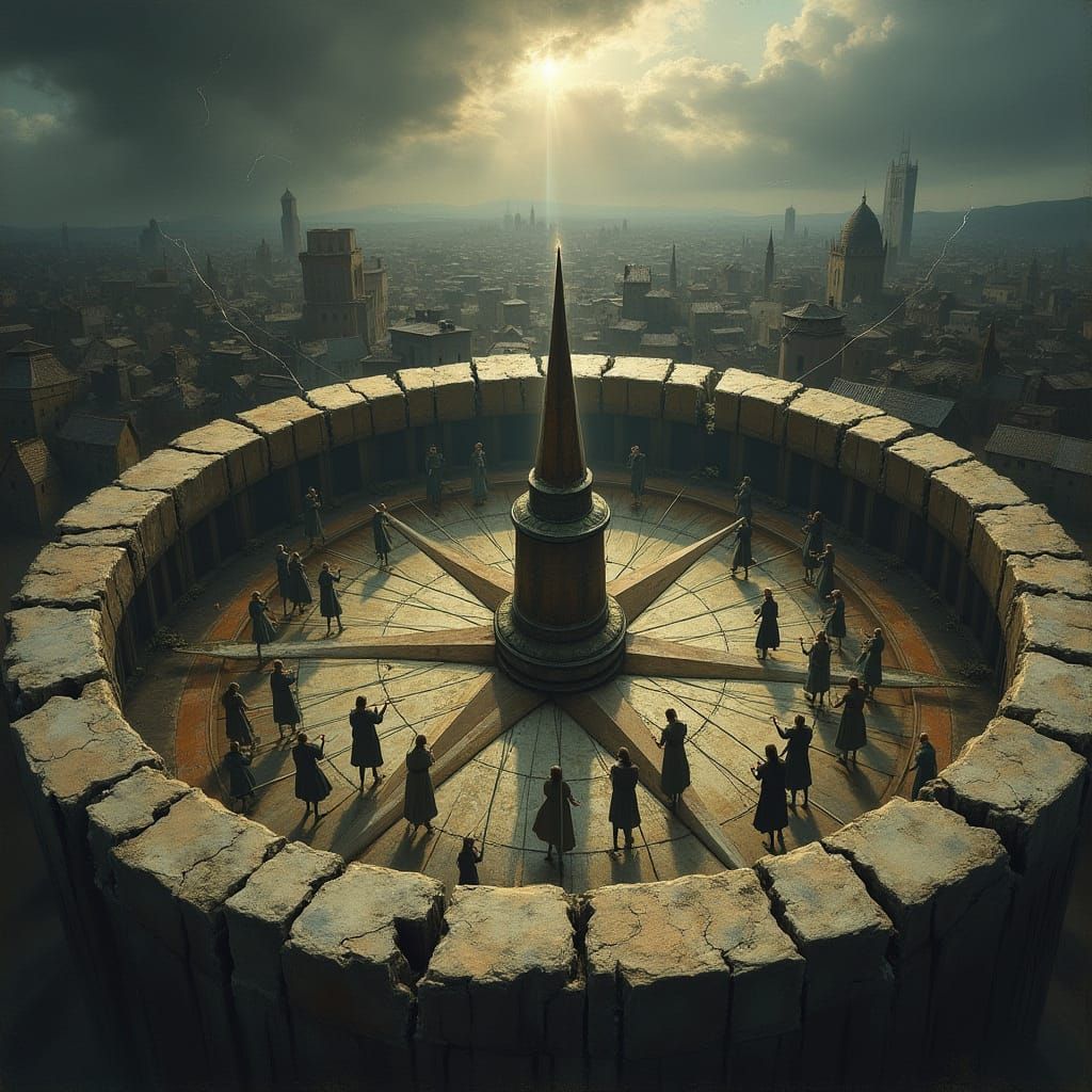 Ancient Compass Looms Over Salem in Turmoil