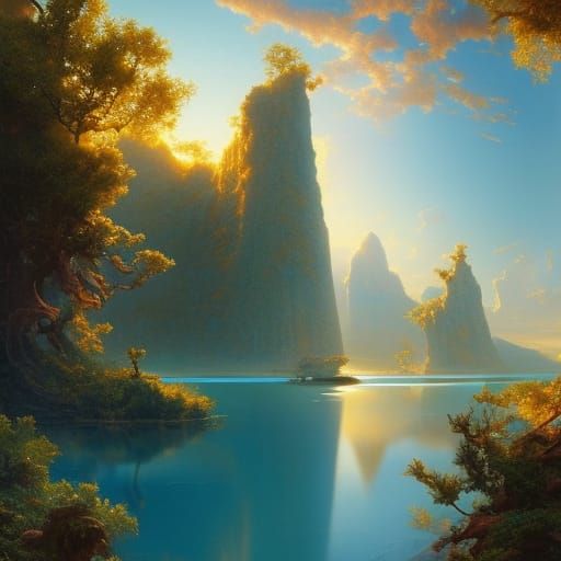 Beautiful Blue Lagoon Fantasy 3