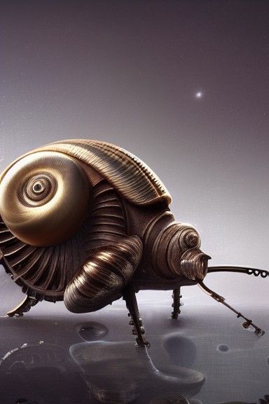 Futuristic Steampunk Snail Masterpiece