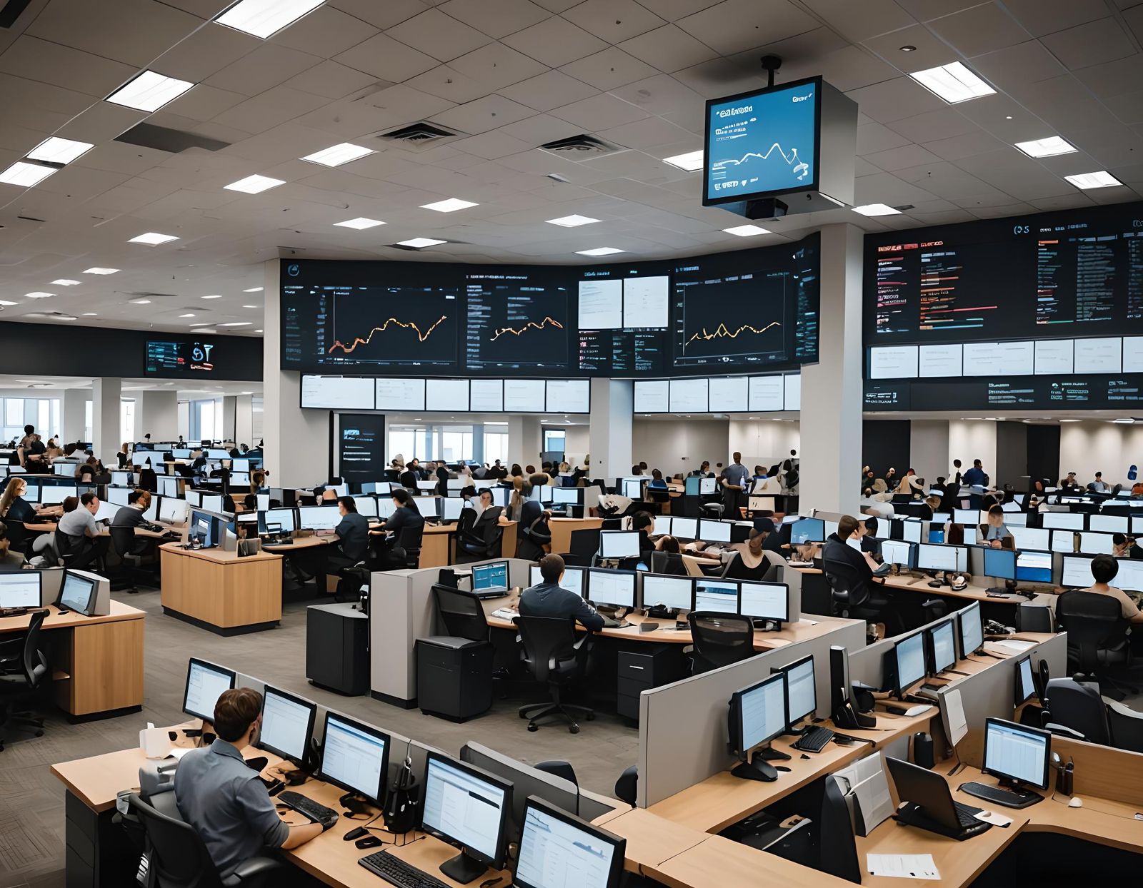 Dynamic Sales Floor: Employees Closing Deals