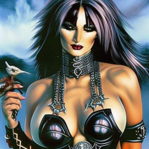 Silver hair necromancer mage