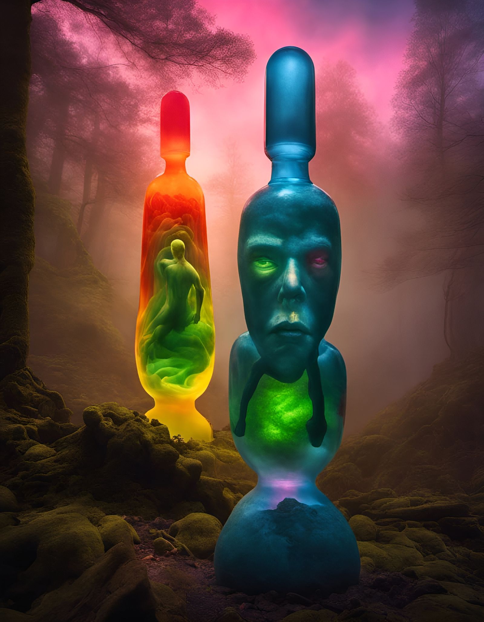 Human Figure Lava Lamp Art