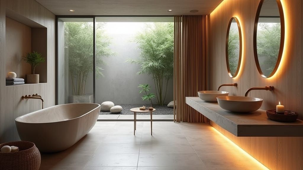 Luxurious Bathroom Oasis in 3D Photorealism