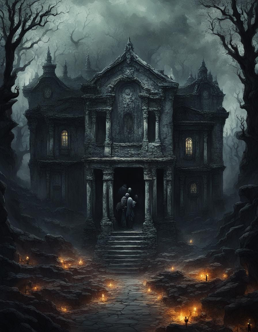 Ominous Horror Image with Light and Dark Contrast