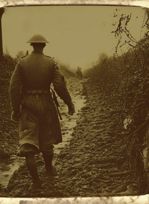 Eerie Ghost in World War I Battlefield Photo
