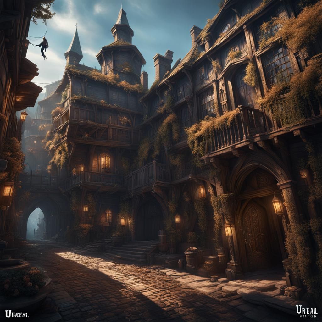 Fantastical Thief in Detailed Matte Painting