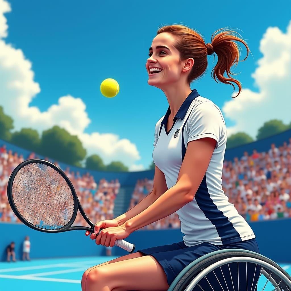 Paralympic Tennis Player Radiates Joy on the Court