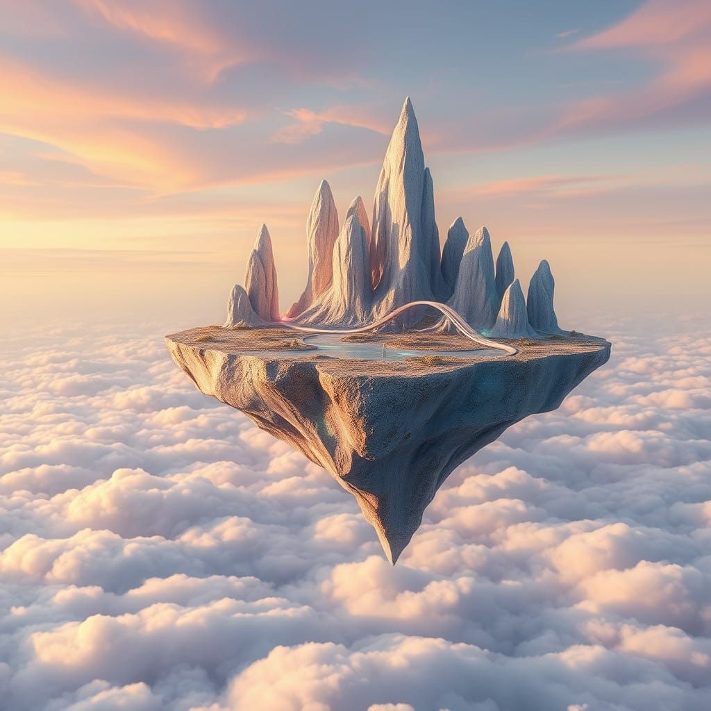 Surreal Island Paradise in Dali Dreamscape Style