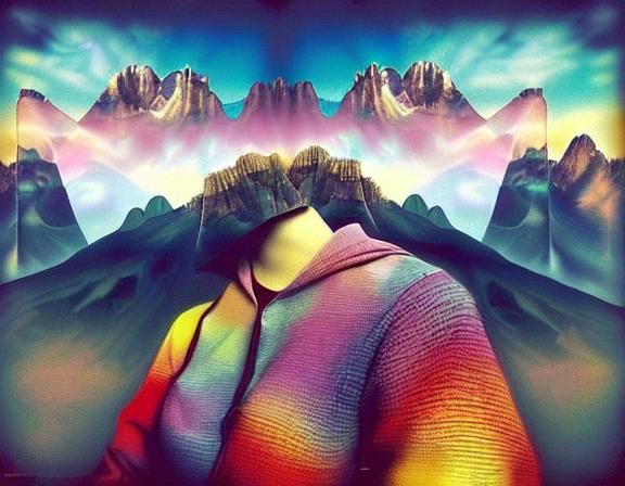 Surreal Dreamscape: Mountains Disappear, Colors Emerge