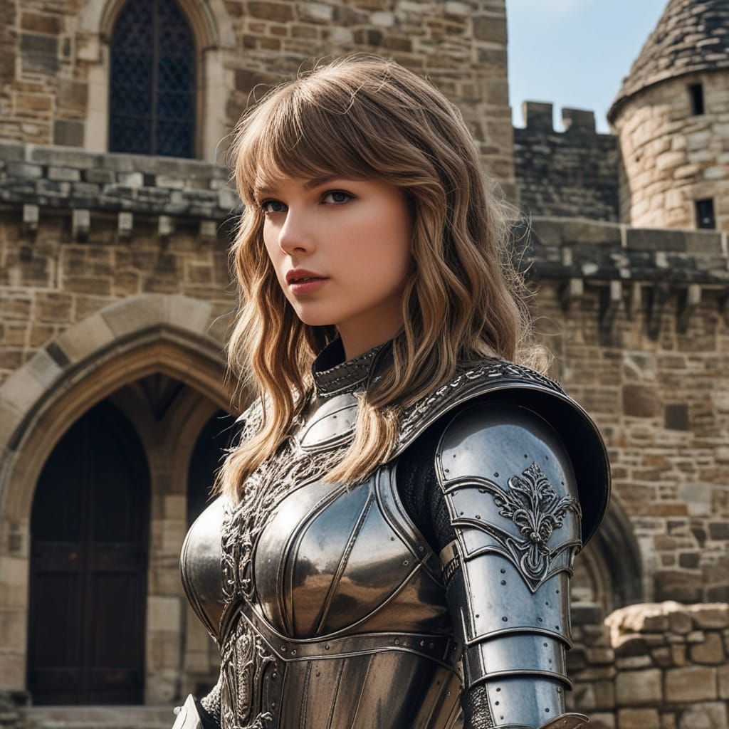 Taylor Swift as Warrior Princess in Medieval Castle