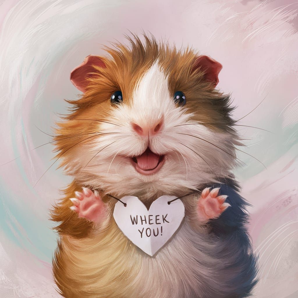 Adorable Guinea Pig Says 'Wheek You!'
