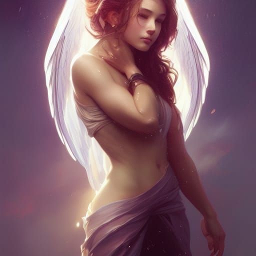 Fifth Heaven Angel: Detailed Concept Art Portrait