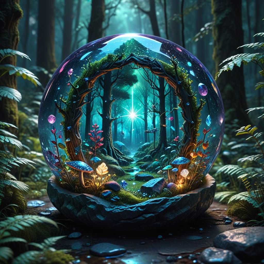 Magical Forest World Encased in Jewelry
