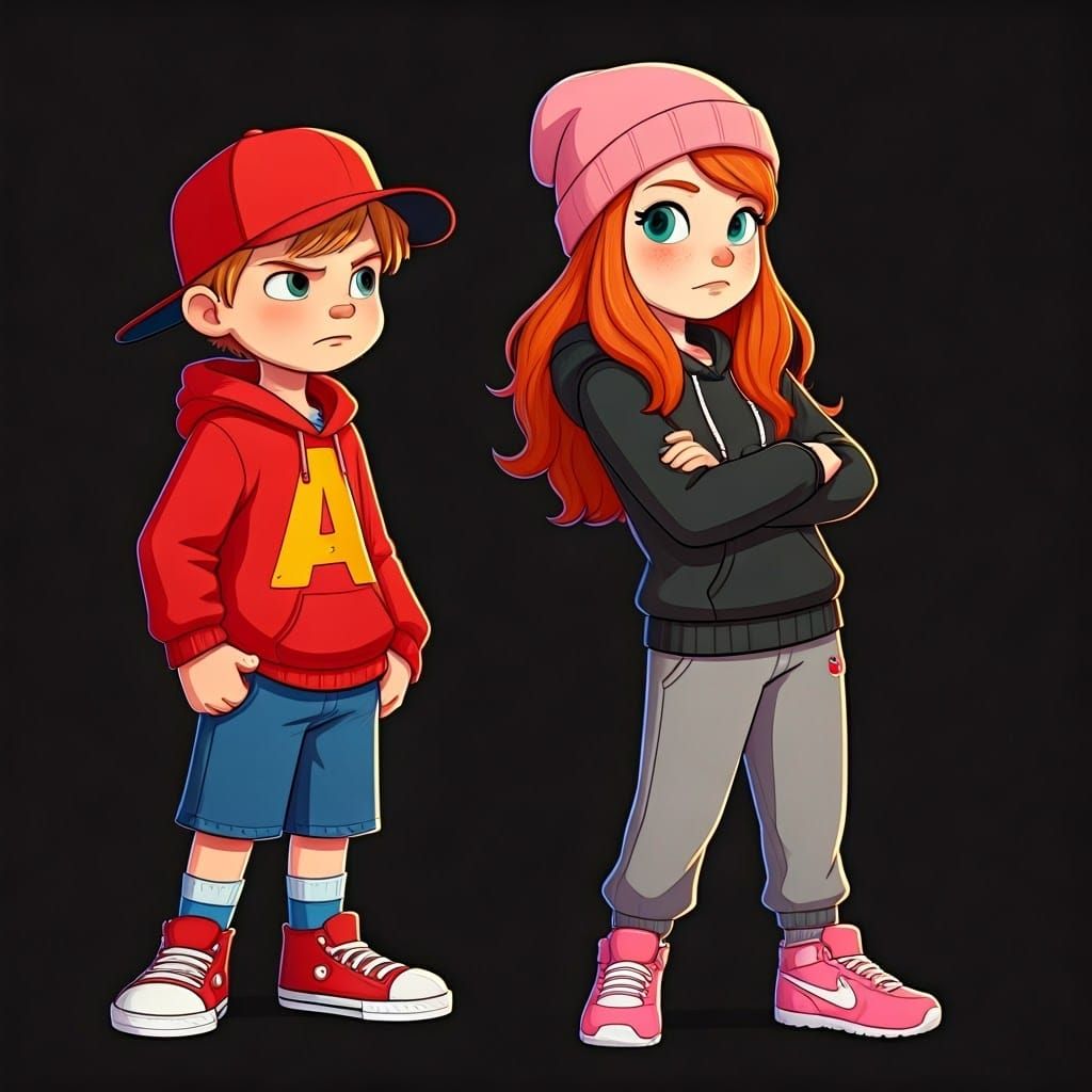 Alvin Scolds Sammy: A Cartoon Illustration