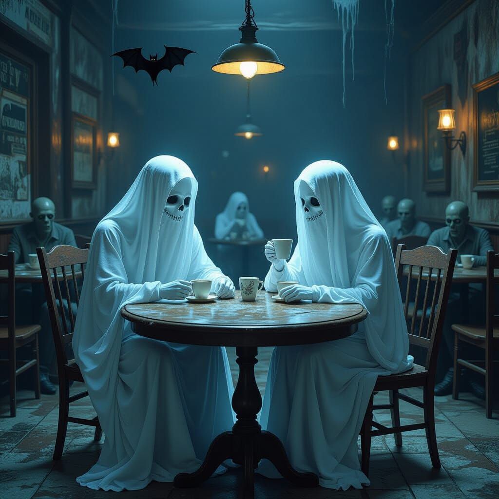 Ghosts and Zombies in a Sinister Cafe