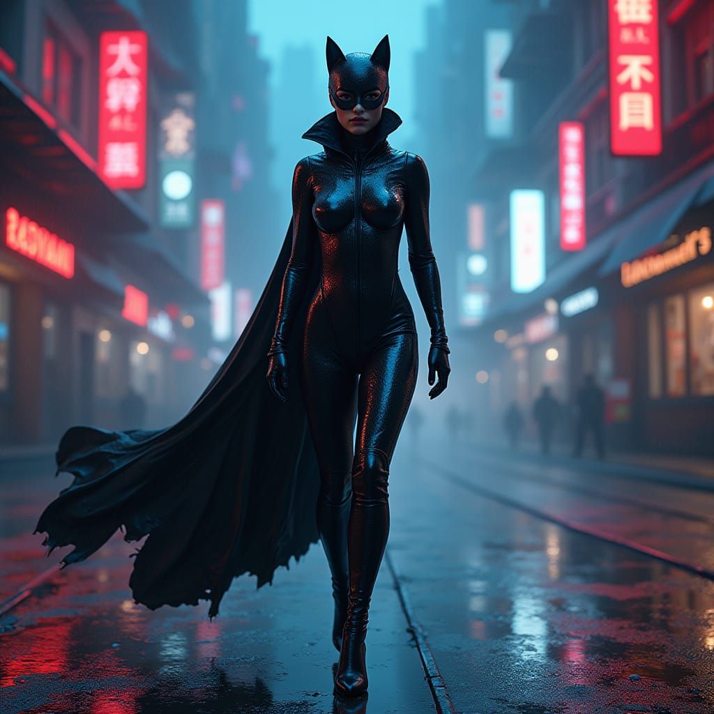 Liquid Graphene Heroine Emerges in Gothic Metropolis