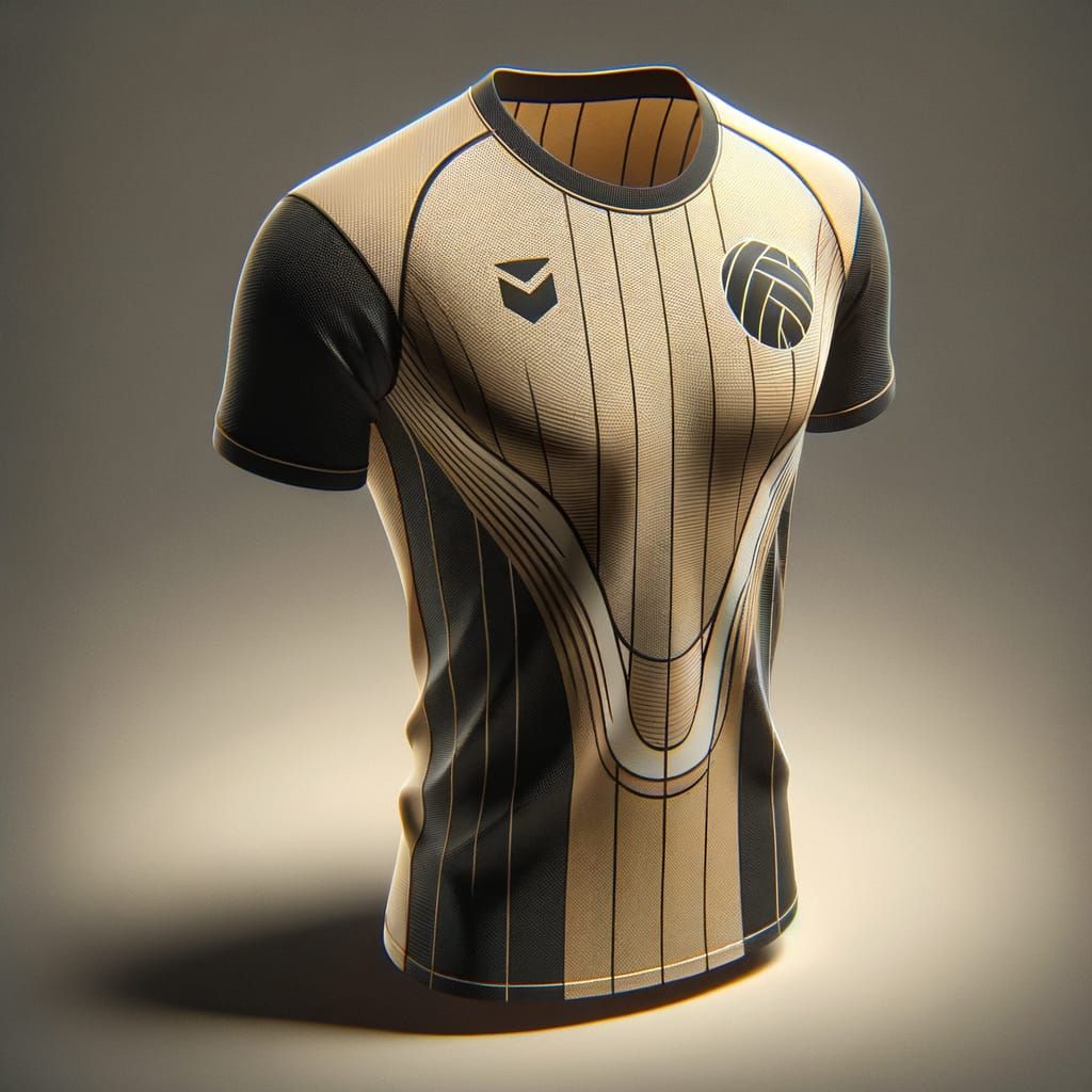 2D Volleyball Shirt Design in Fantasy Concept Art Style