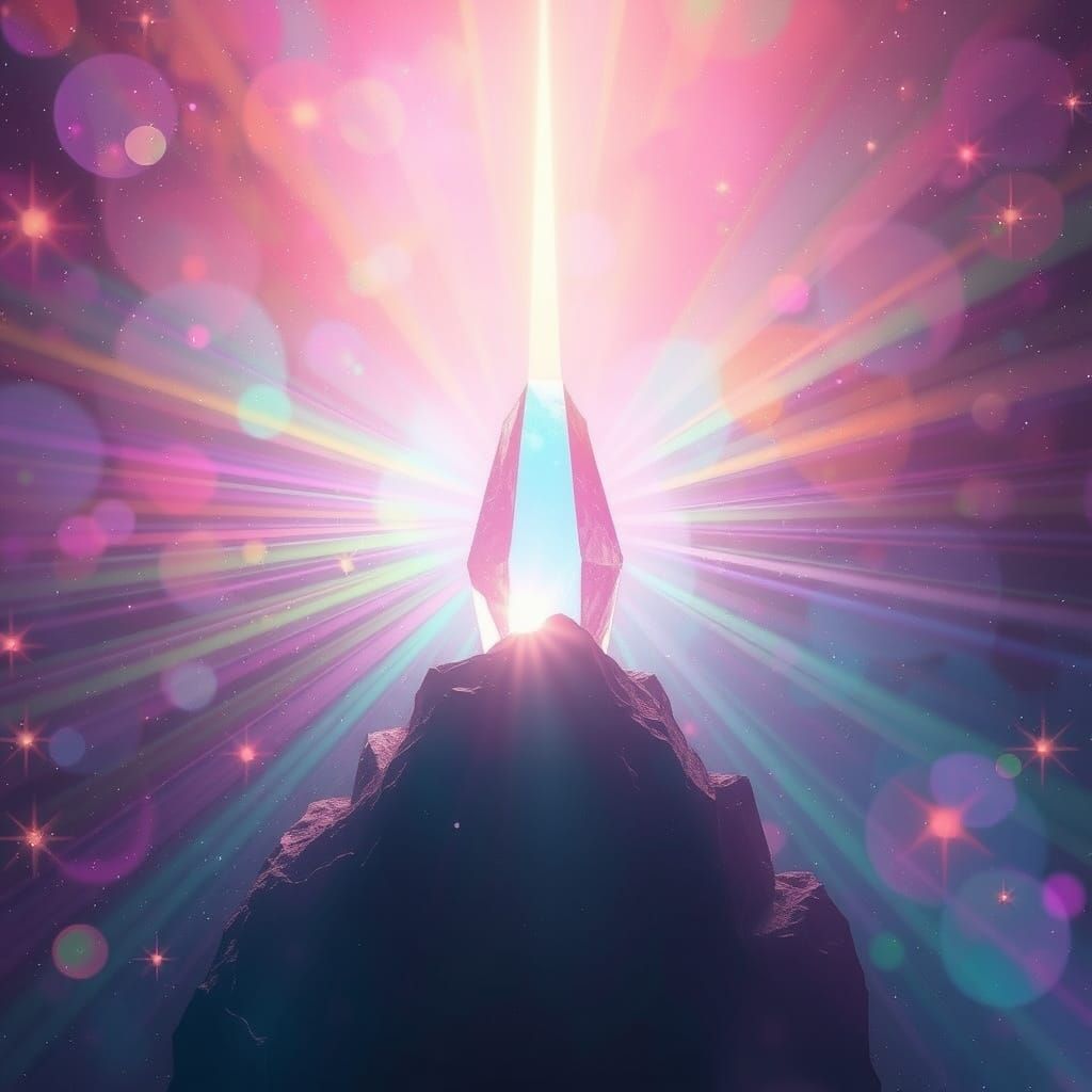 Prismatic Light Refraction in a Surreal Style