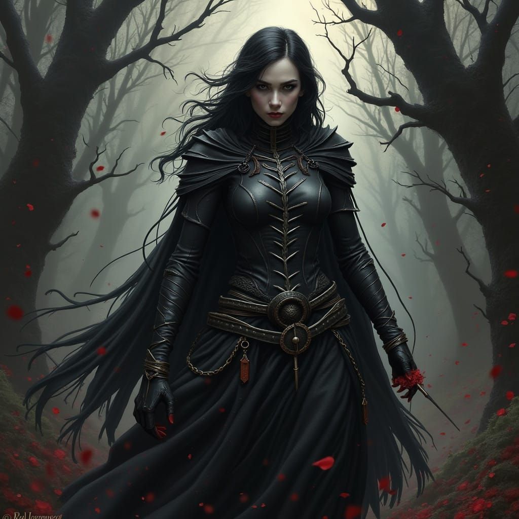 Dark Fantasy World in a Cyberpunk Aesthetic