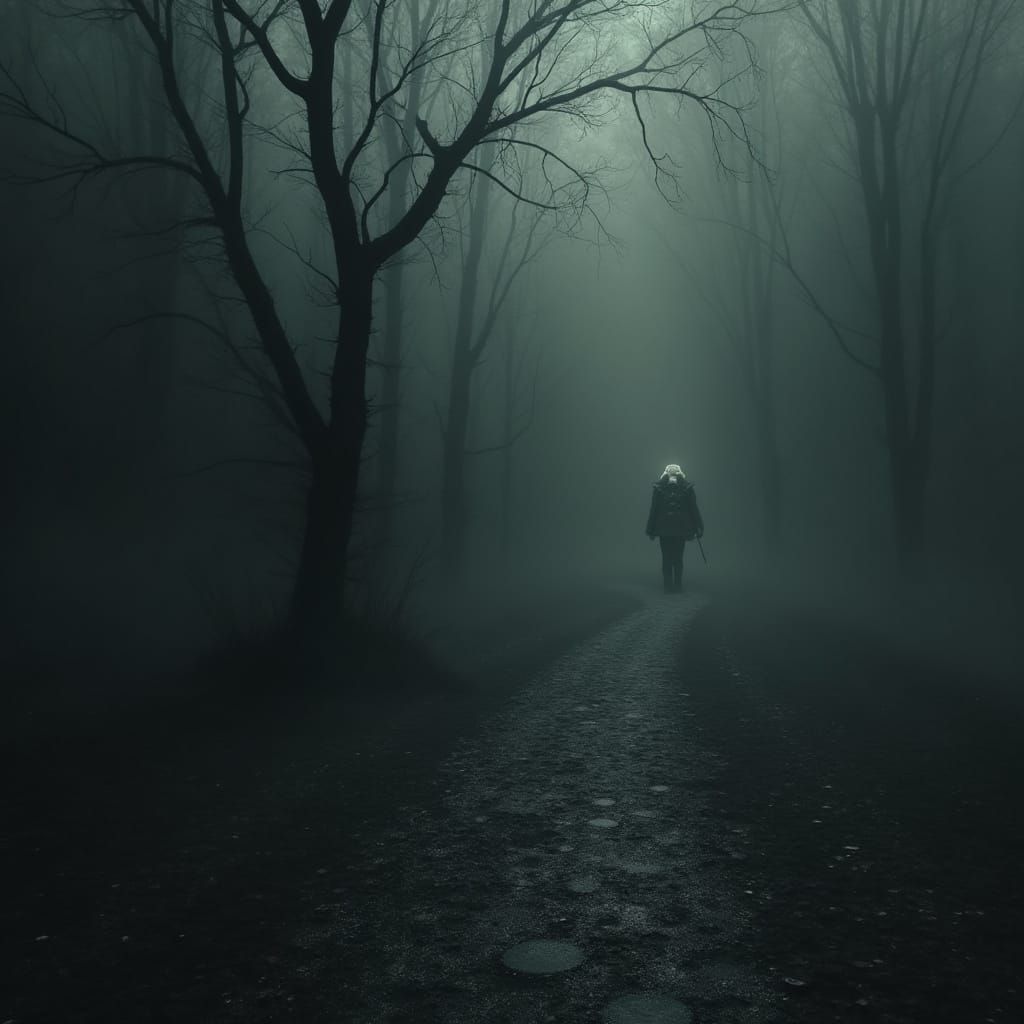 Ethereal Ruin in Dark Abstraction