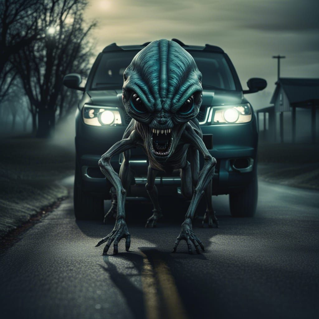 Alien scaping from Area 51