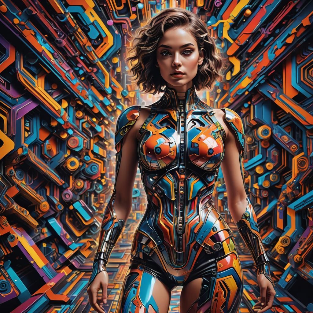 DMT Fashion: Hyper-Realistic Digital Art Portrait