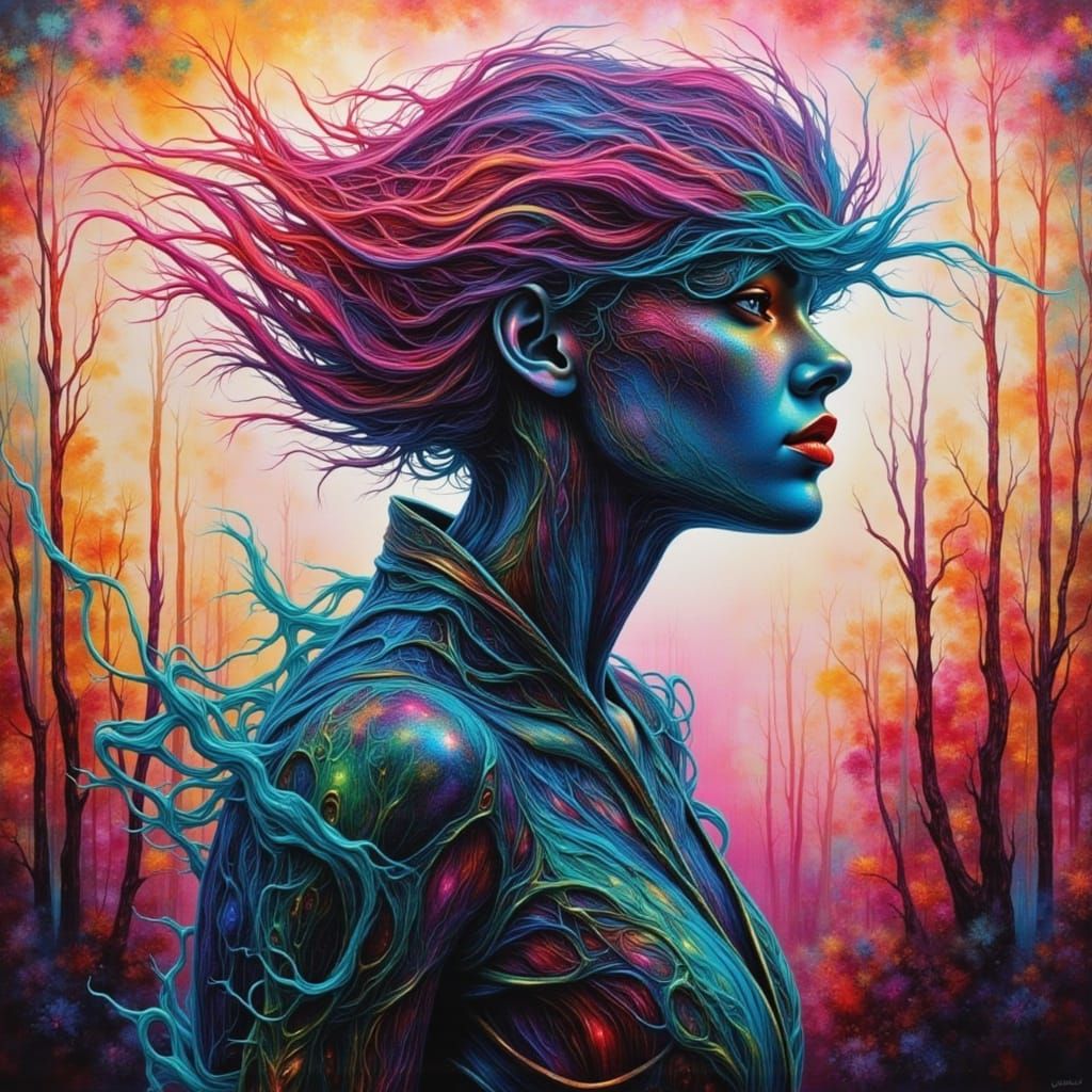 Detailed airbrush painting