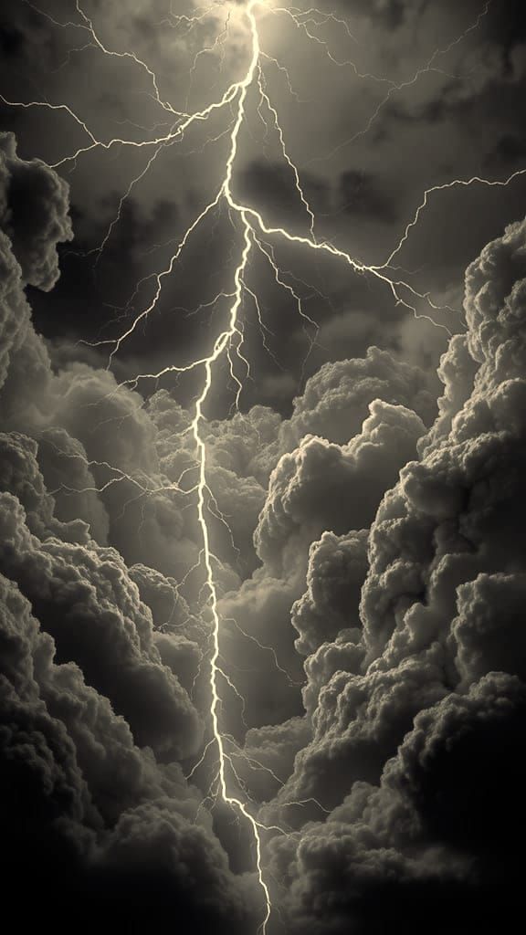 Fractal Lightning Bolt Unfolds in Cosmic Clouds