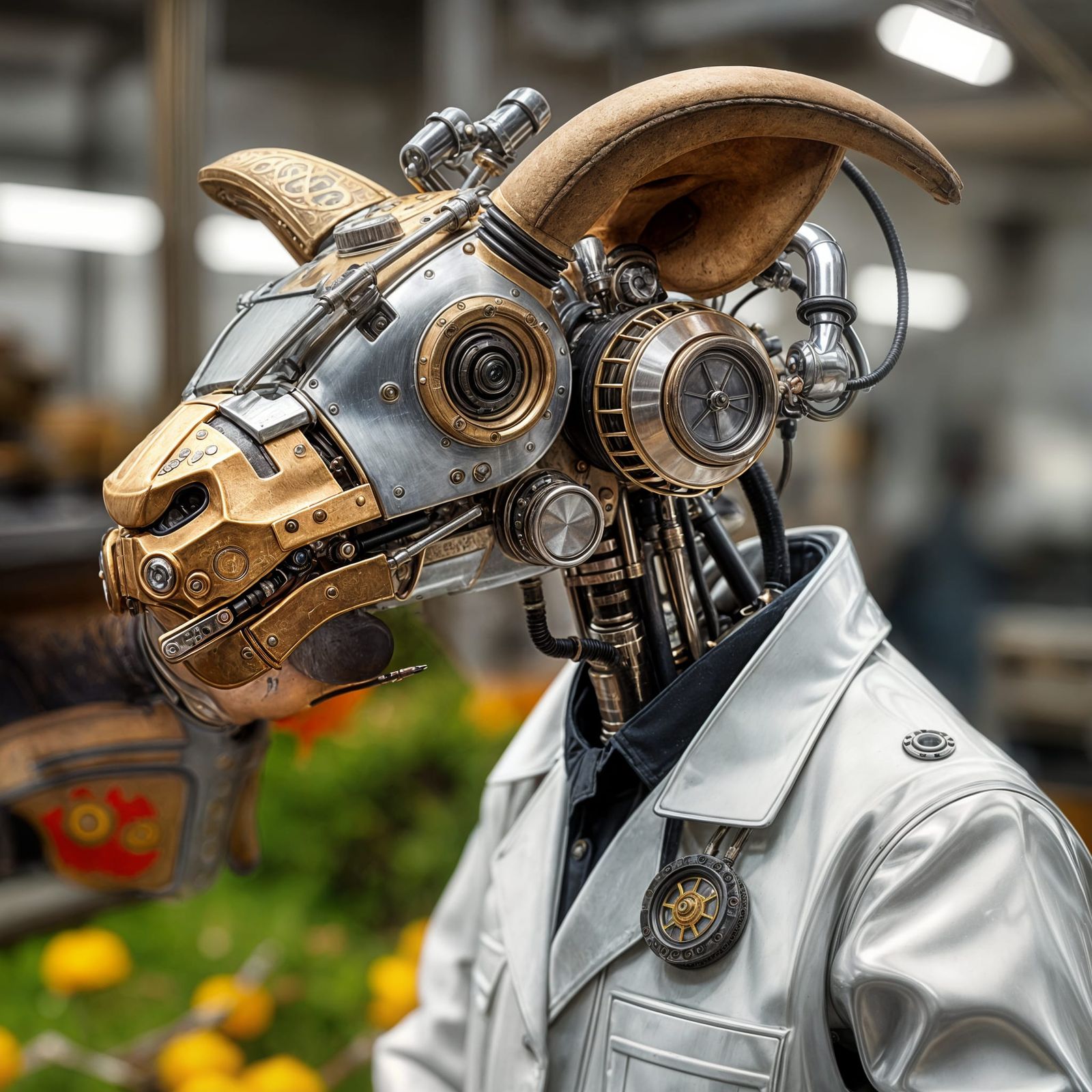 Steam Punk Veterinary Robot Enhances Food Production