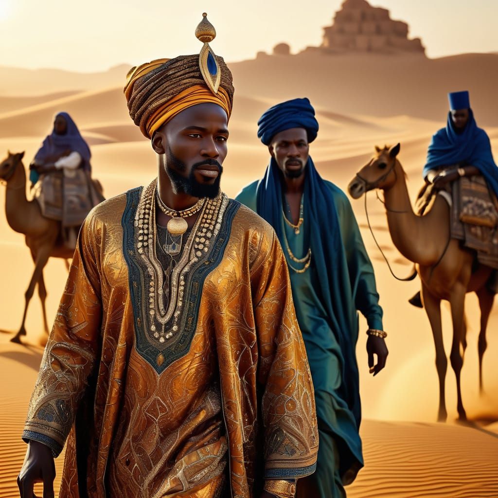 Mansa Musa in Sahel Renaissance Style