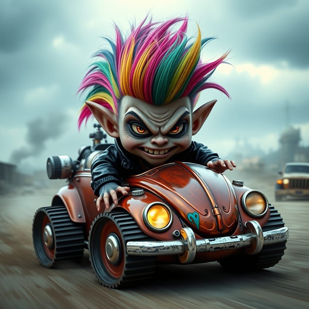 Dieselpunk Troll Races in Apocalyptic Wasteland