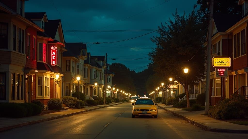 Summer Night Cityscape with Ion Lights