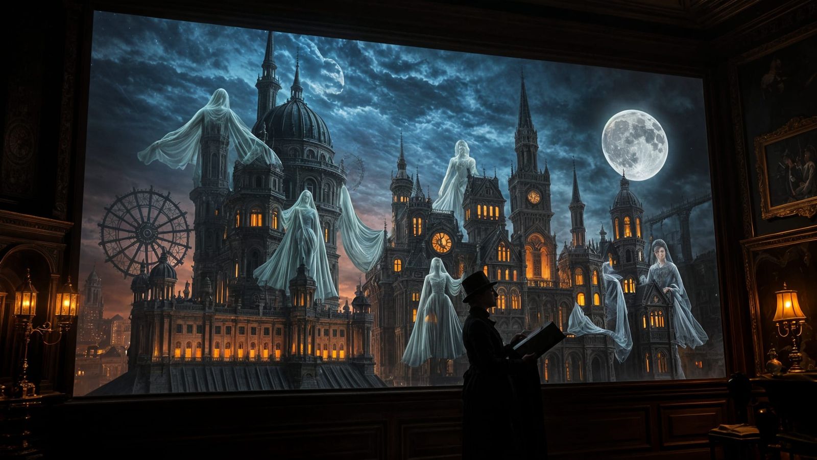 Haunting Victorian Steampunk Phantasmagoria Projection