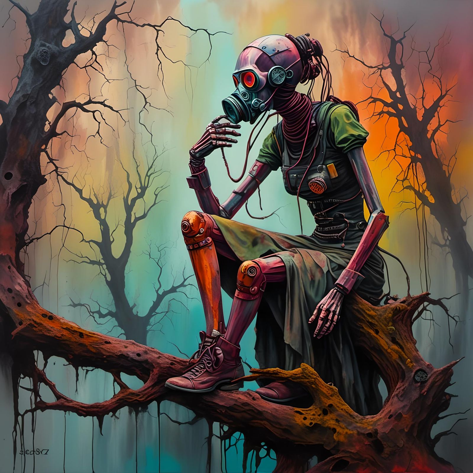 Techno Zombies in Lomographic Style